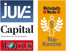 Die Kanzlei für Kapitalanlegerrecht ist empfohlen von: juve, capital, Focus und Wirtschaftswoche Empfohlen von